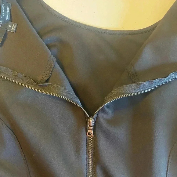 Elie Tahari Dress City Scape Buildings New York Black White Size 4 Fit & Flare - Picture 7 of 11